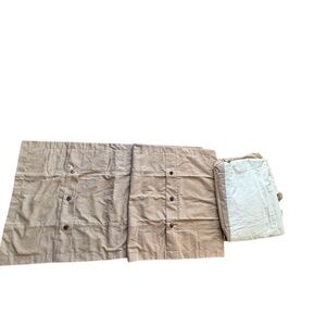 JCPenney Home Collection Set King Suede Like Shams & Tan Bedskirt Neutrals